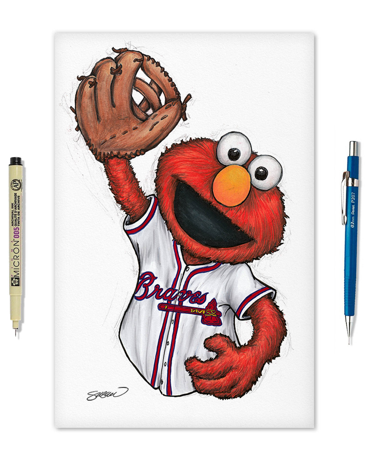 ELMO x MLB Braves Limited Edition Fine Art Print