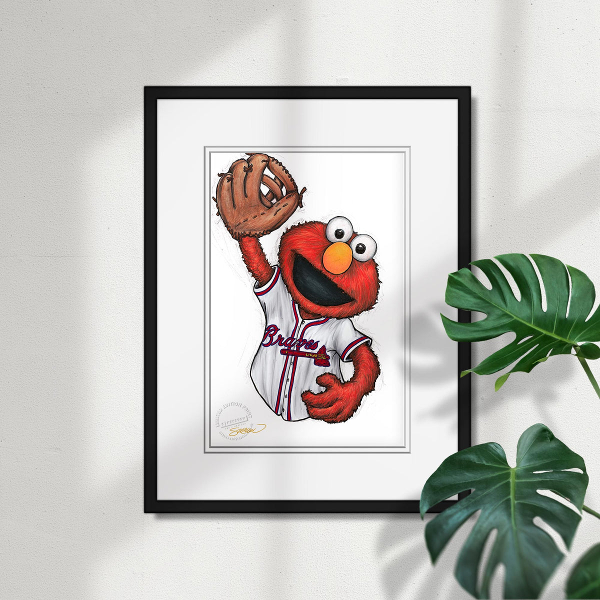 ELMO x MLB Braves Limited Edition Fine Art Print