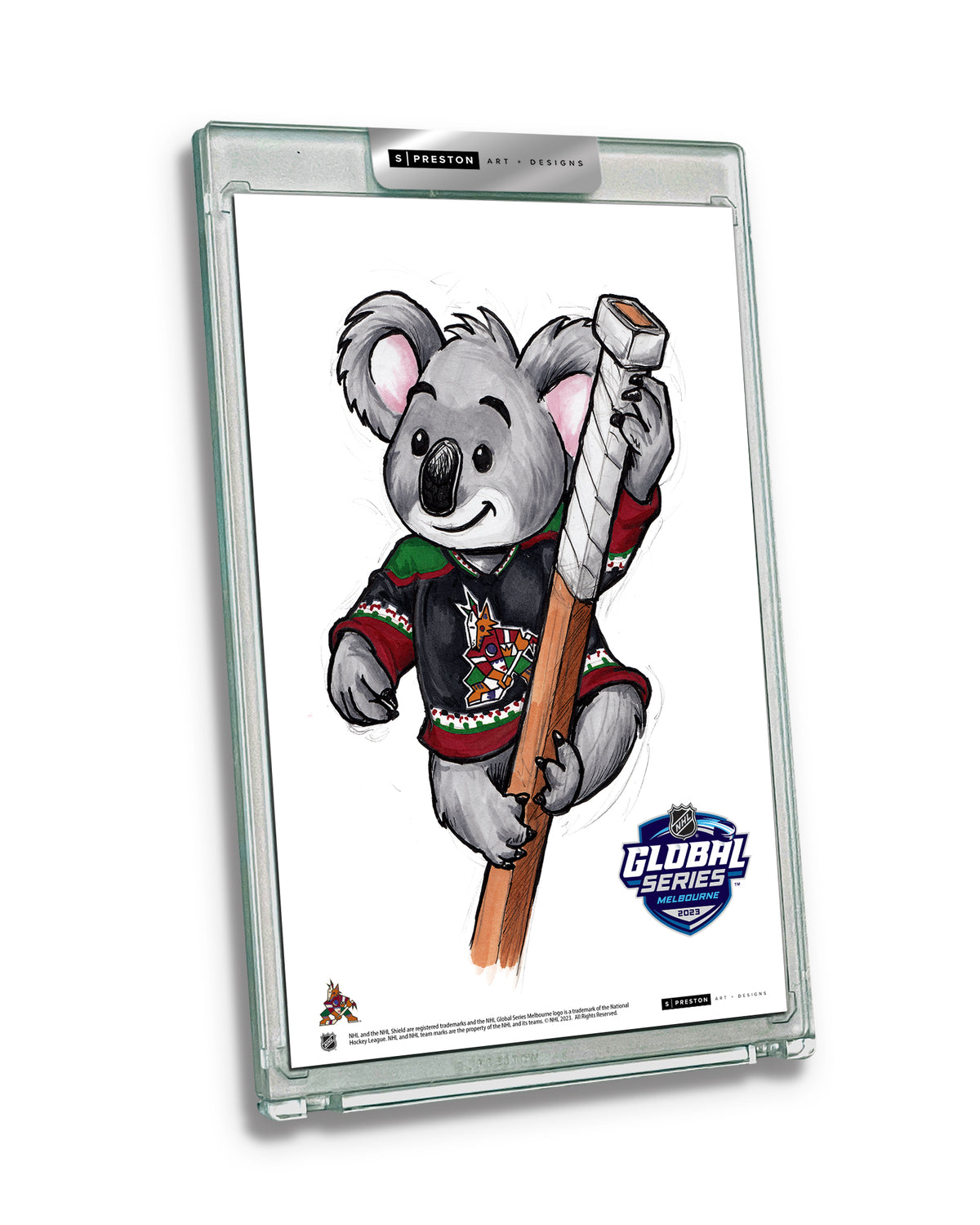 2023 NHL Global Series Melbourne Limited Edition Art Card Slab