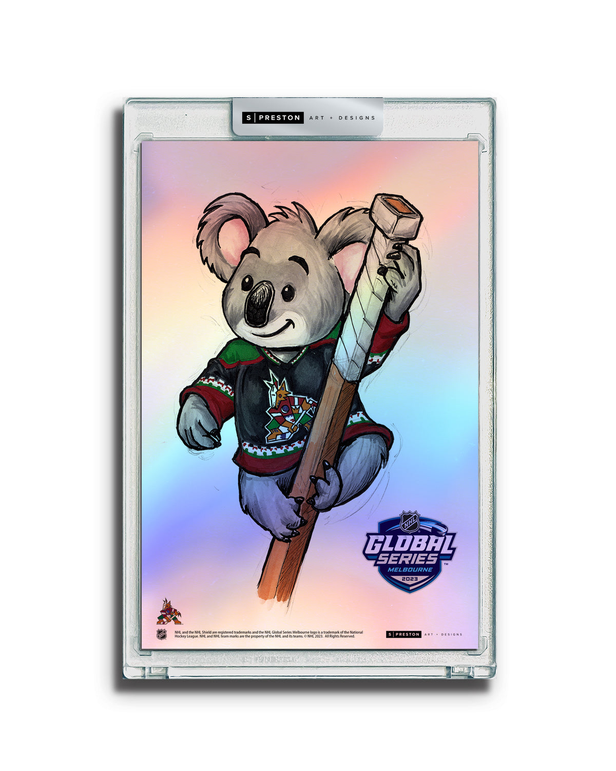 2023 NHL Global Series Melbourne Limited Edition Art Card Slab