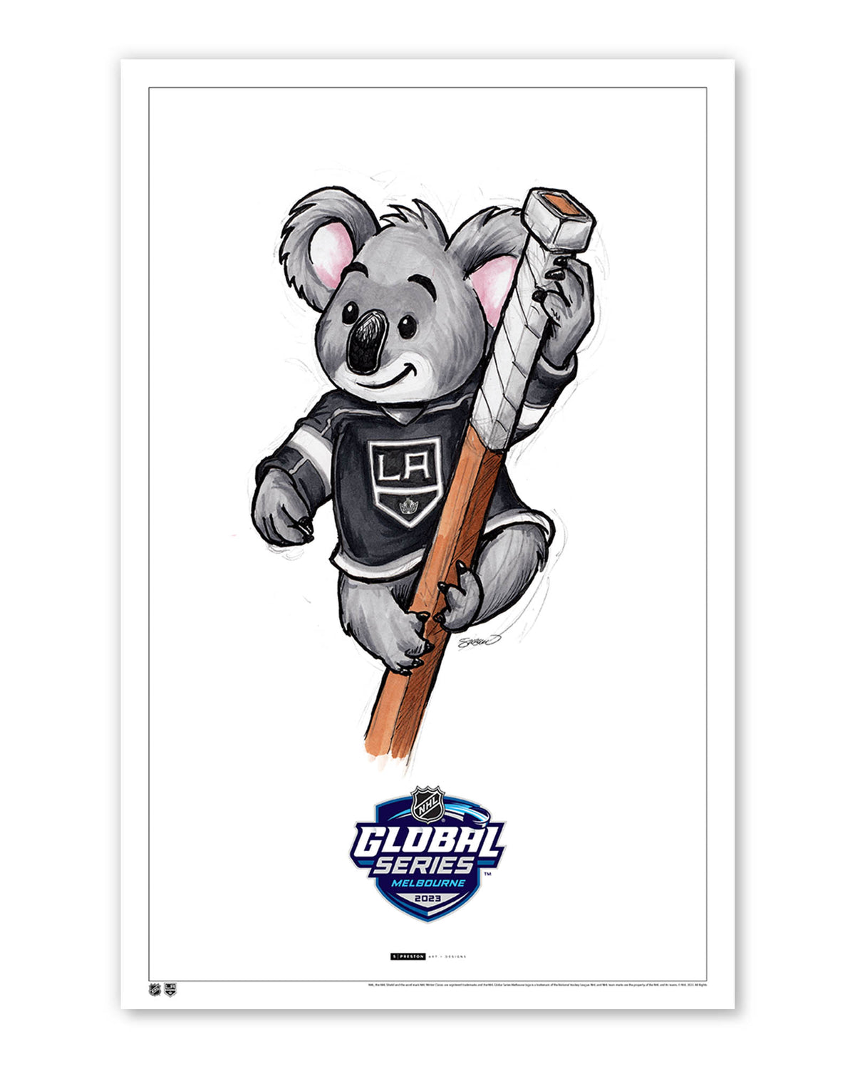 2023 NHL Global Series Melbourne Limited Edition Art Prints