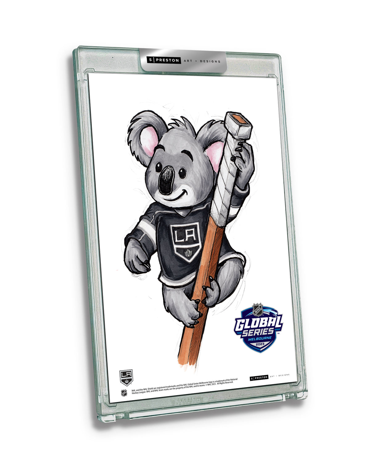 2023 NHL Global Series Melbourne Limited Edition Art Card Slab
