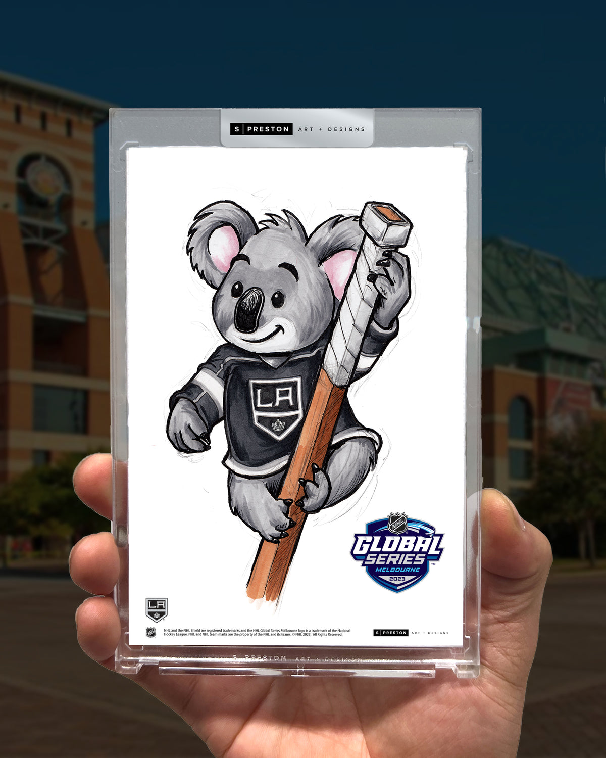 2023 NHL Global Series Melbourne Limited Edition Art Card Slab