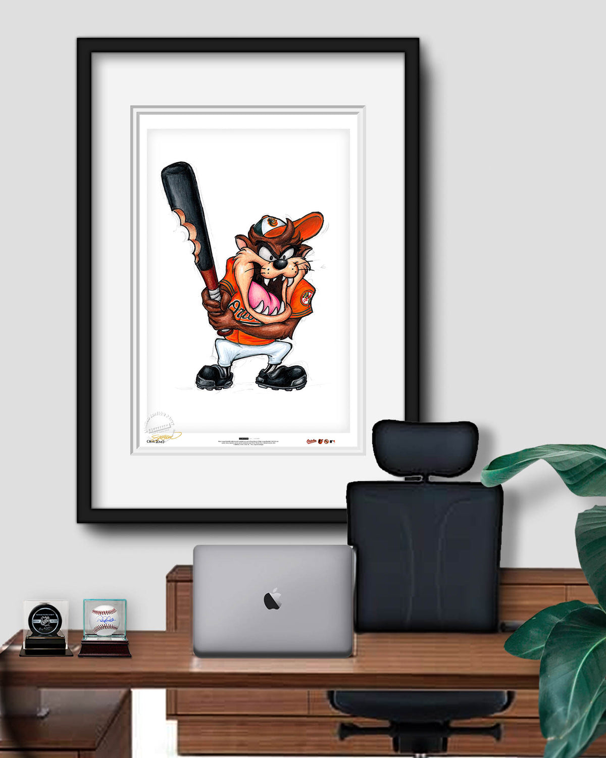 Taz On Deck x MLB Orioles Limited Edition Art Print