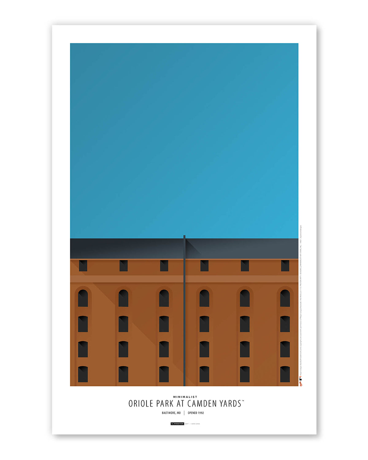 Minimalist Camden Yards Art Print