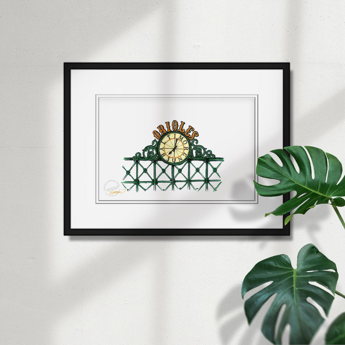 Camden Yards Ink Sketch Limited Edition Fine Art Print
