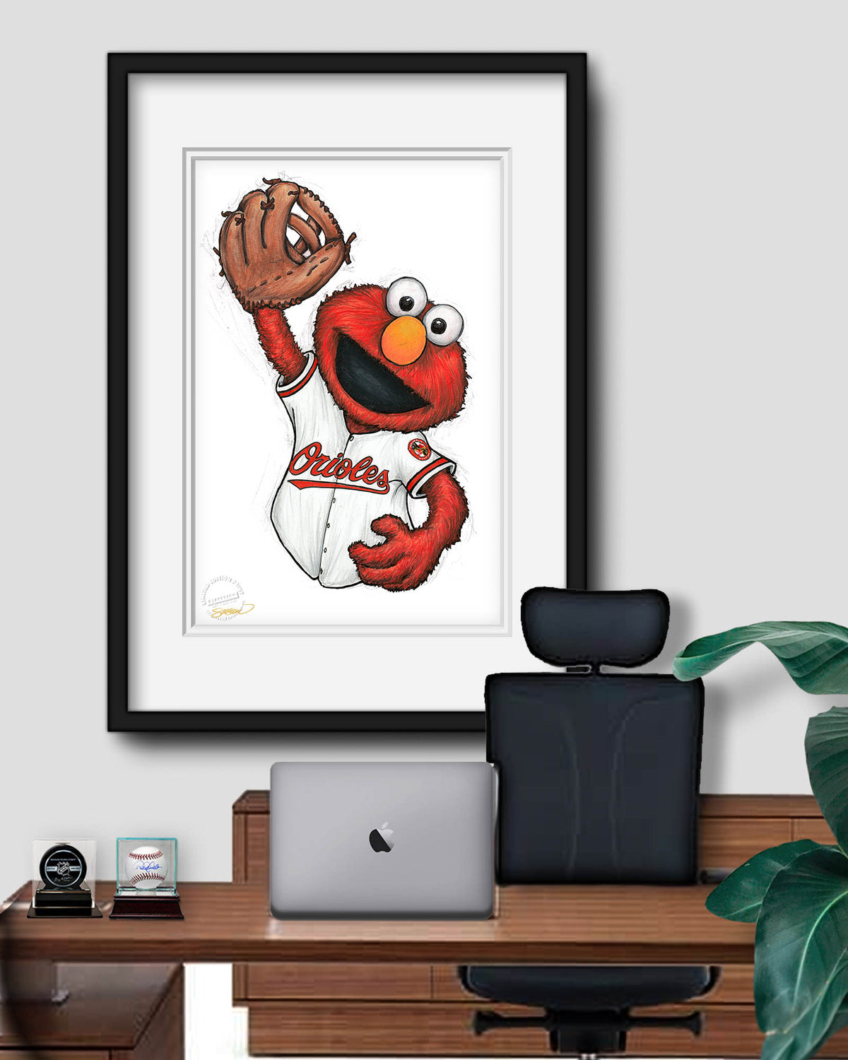 ELMO x MLB Orioles Limited Edition Fine Art Print