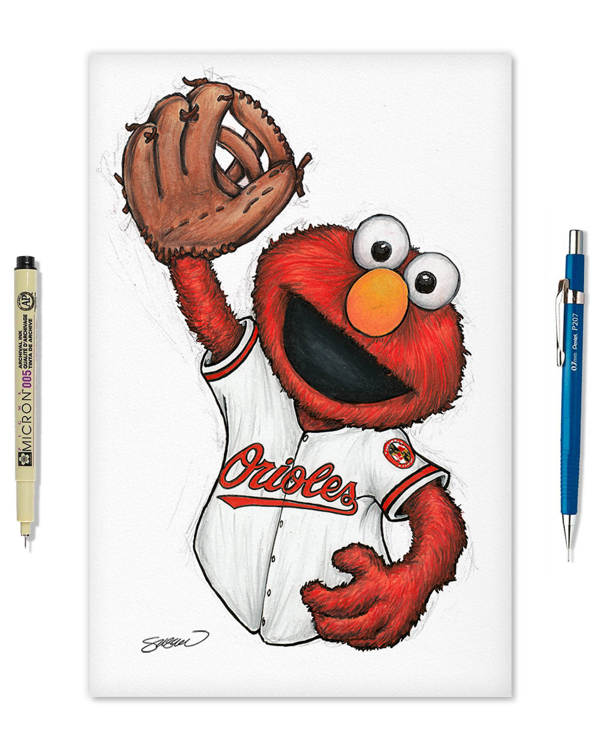 ELMO x MLB Orioles Limited Edition Fine Art Print