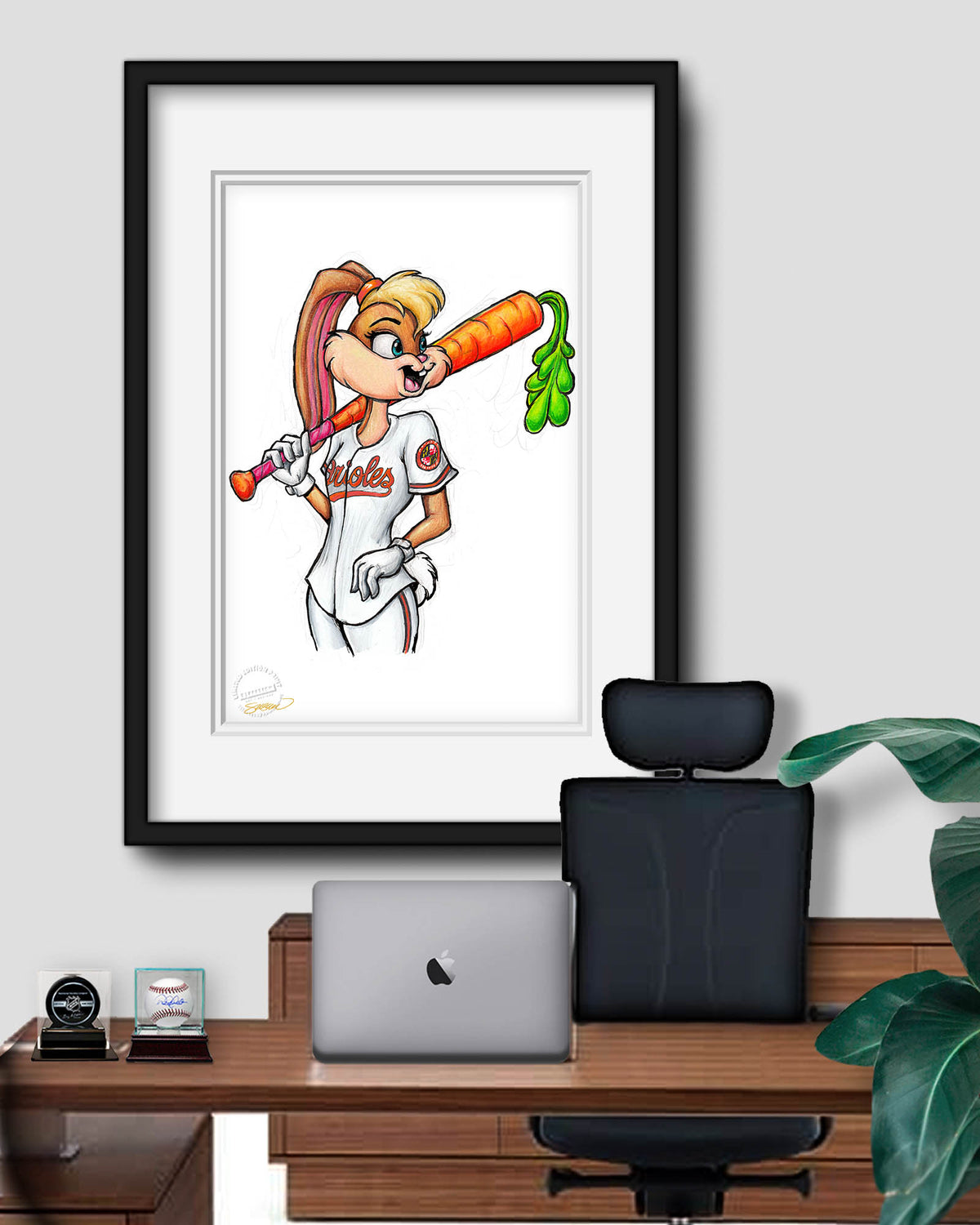 Lola Bunny x MLB Orioles Limited Edition Fine Art Print