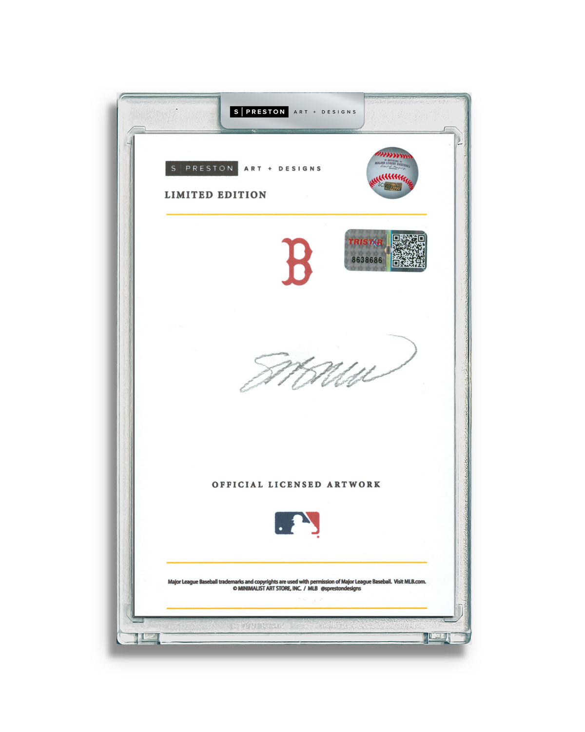 Minimalist Fenway Park  - Carlton Fisk Autograph Slab Inscribed Stay Fair- Authenticated