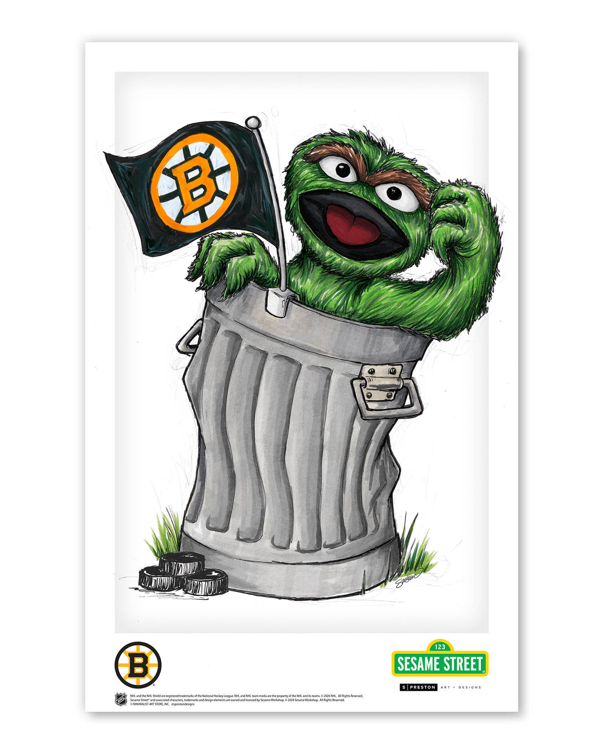 Oscar Rep Your Colours x NHL Bruins Limited Edition Art Print