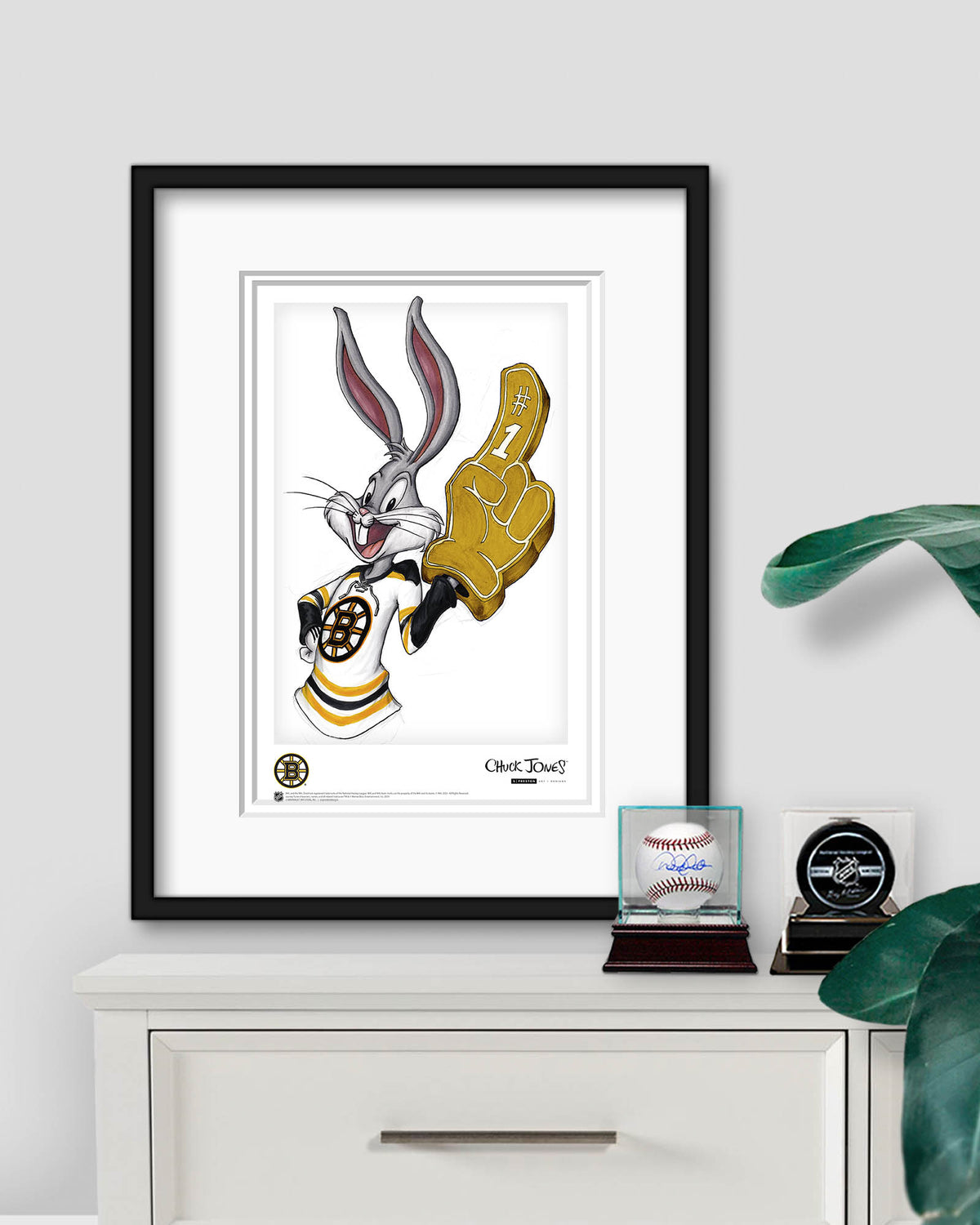 Rabbit Hockey Fan x NHL Bruins Bugs Bunny Limited Edition Art Print