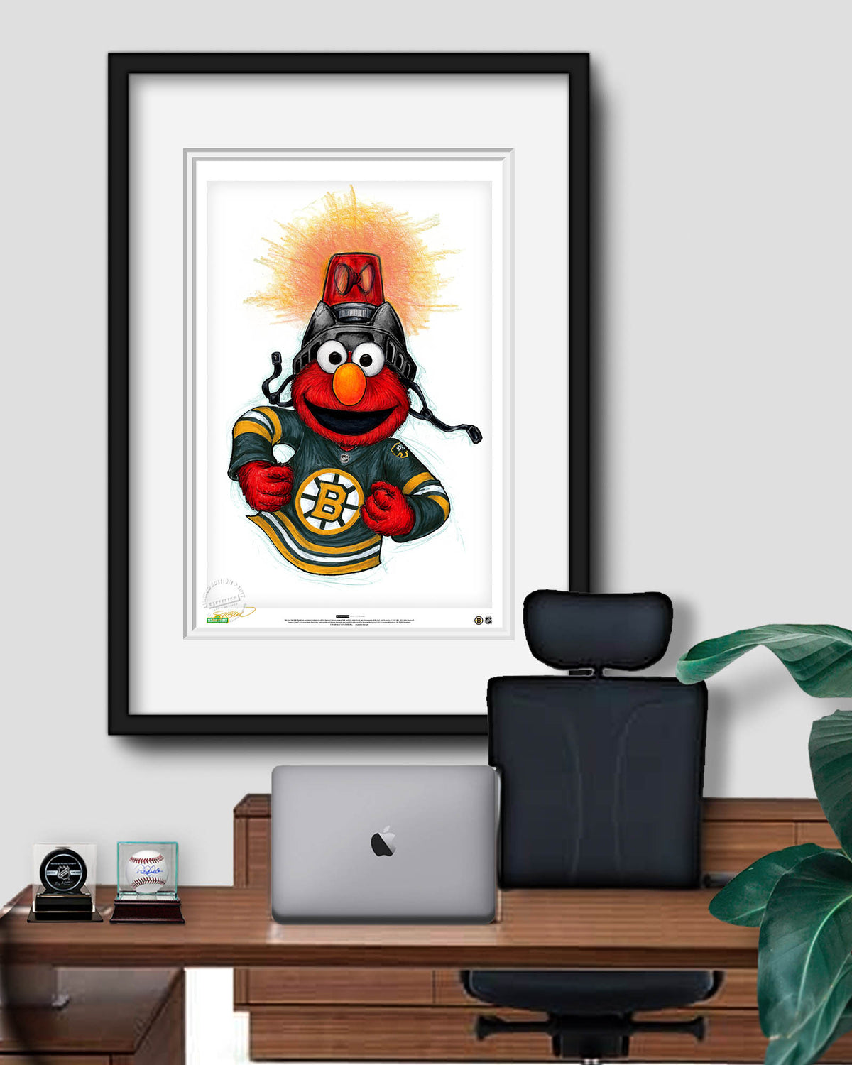 Elmo Loves Goals! x NHL Bruins Limited Edition Art Print