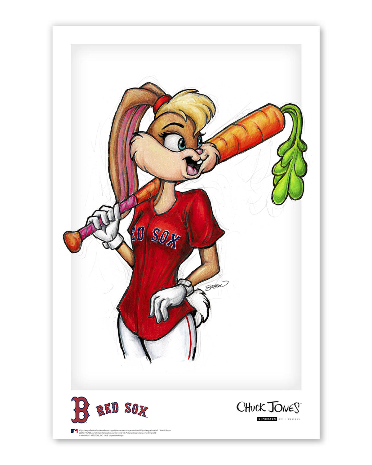 Lola Bunny x MLB Red Sox Limited Edition Art Print