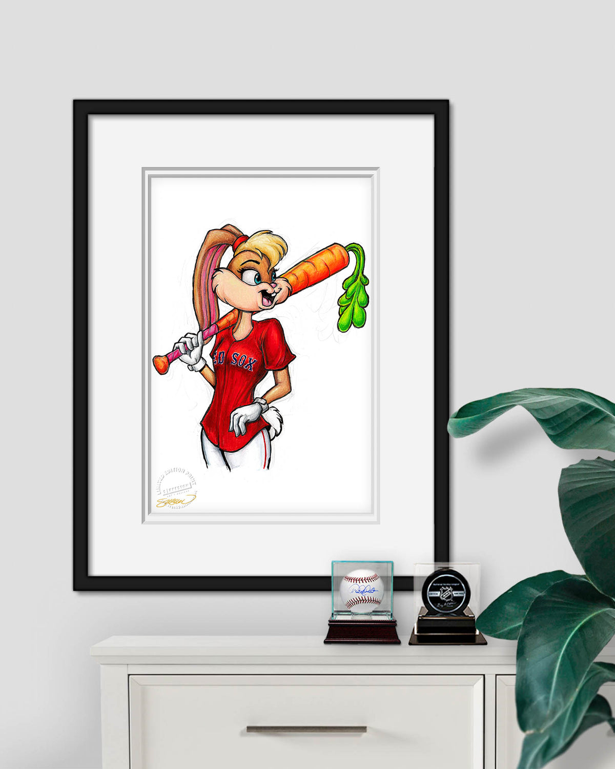 Lola Bunny x MLB Red Sox Limited Edition Fine Art Print
