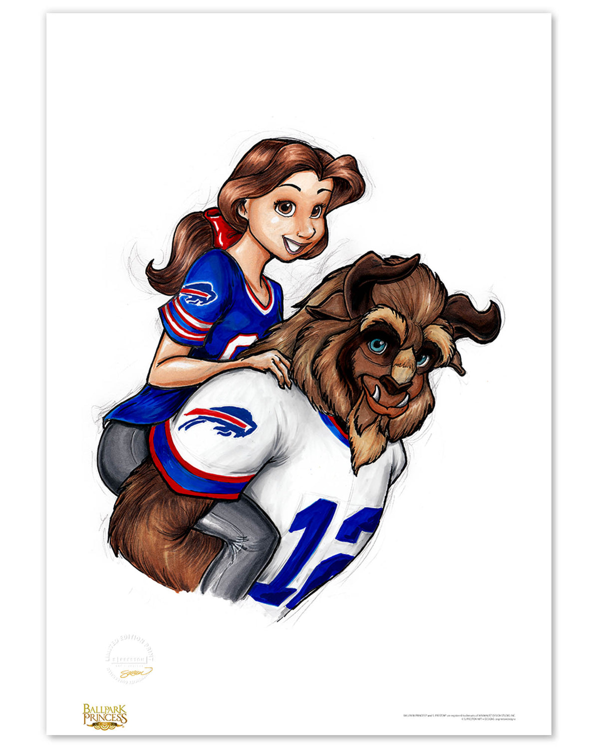 BUF Bills Beast and Belle Fine Art Print