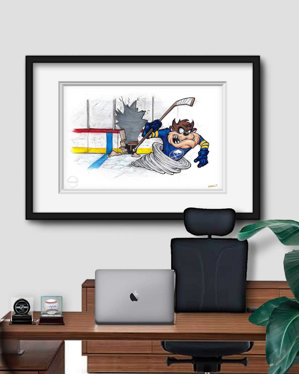 Tazmanian Line Change x NHL Buffalo Sabres Tazmanian Devil Limited Edition Fine Art Print