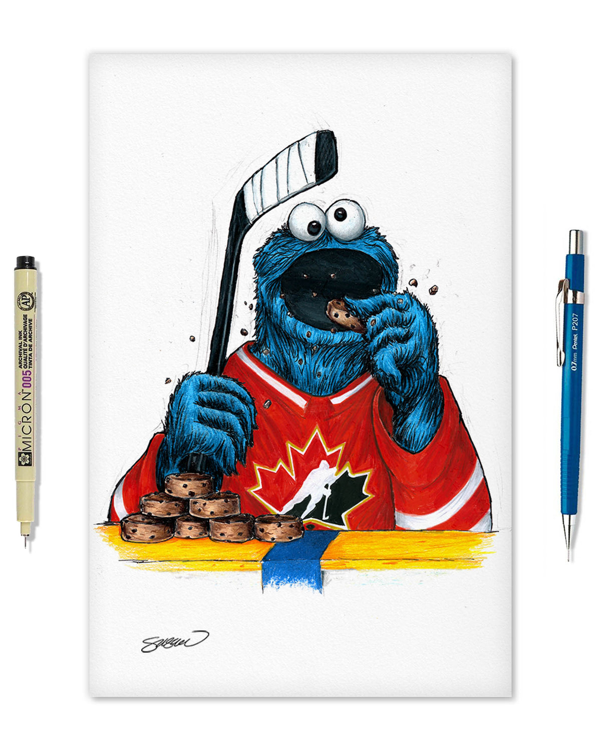 Cookie Monster x Hockey Canada Limited Edition Art Print
