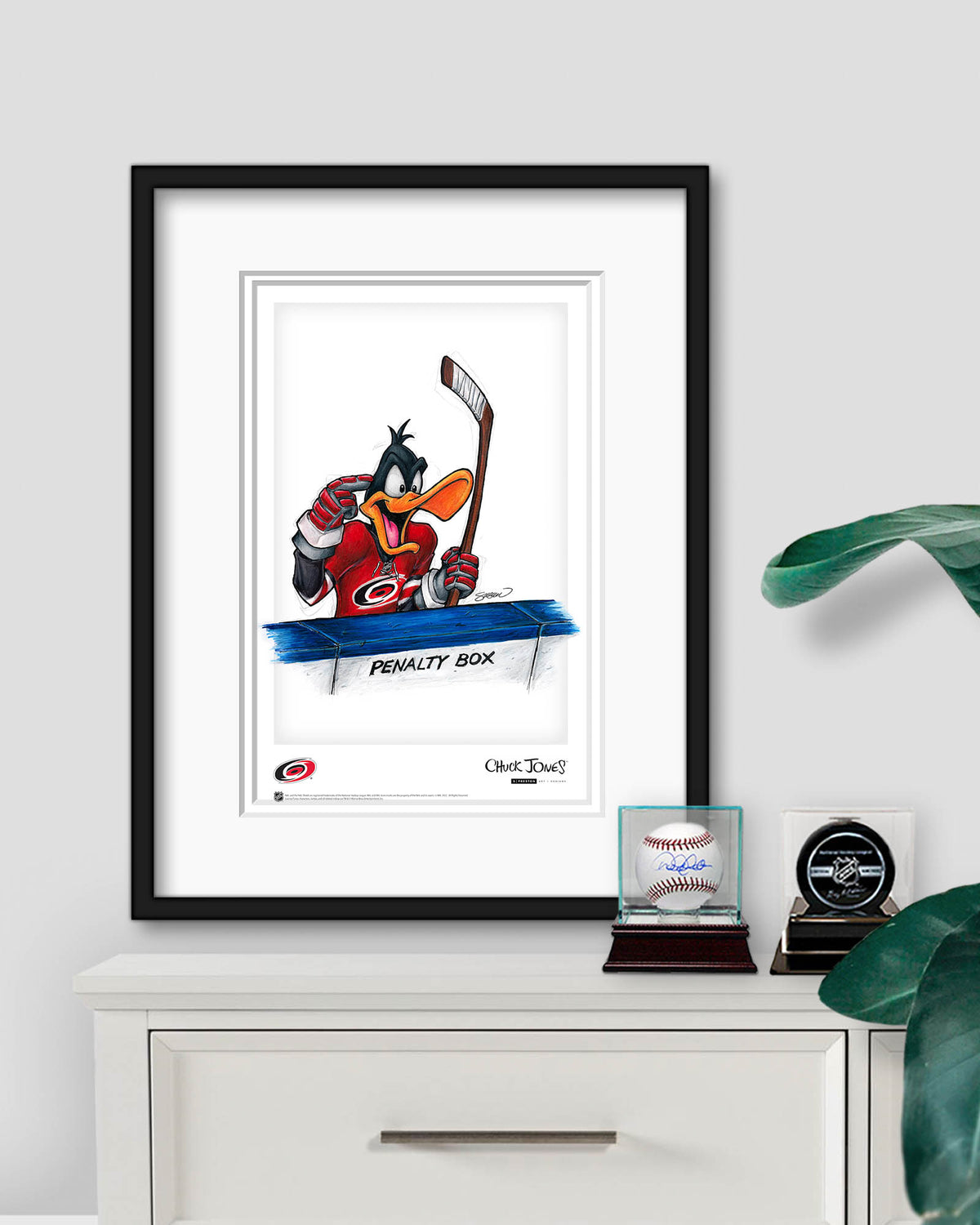 Duck Season Hockey Season x NHL Hurricanes Daffy Duck Limited Edition Art Print