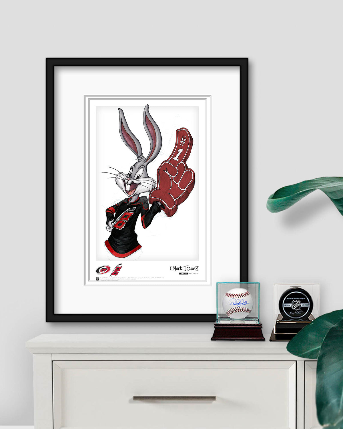 Rabbit Hockey Fan x NHL Hurricanes Bugs Bunny Limited Edition Art Print