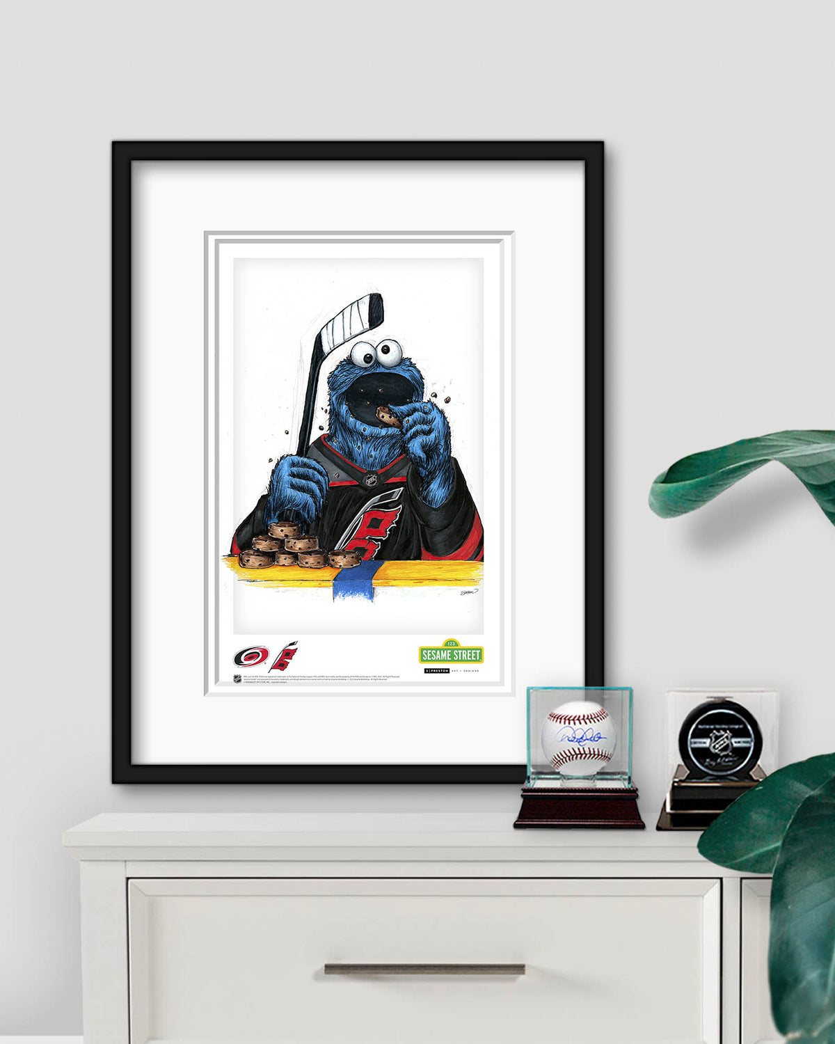 Cookie Monster x NHL Hurricanes Limited Edition Art Print