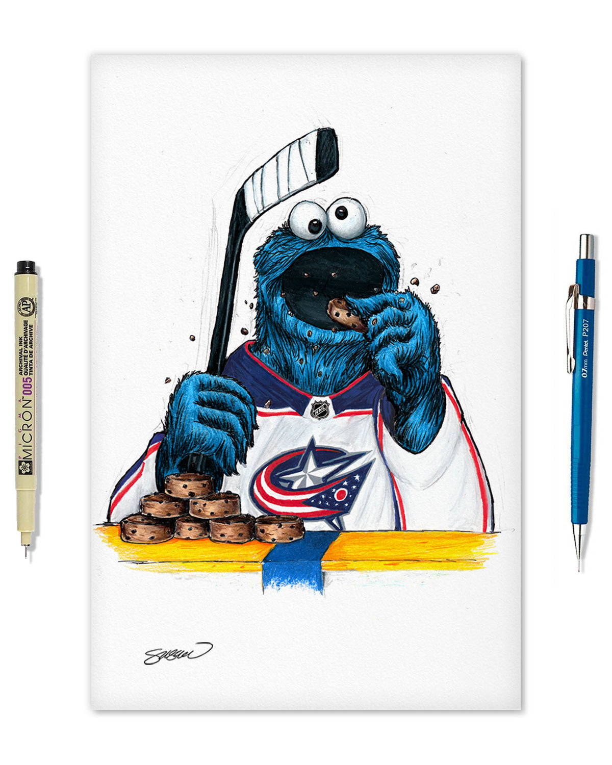 columbus monsters Cookies and Biscuits Blue Jackets