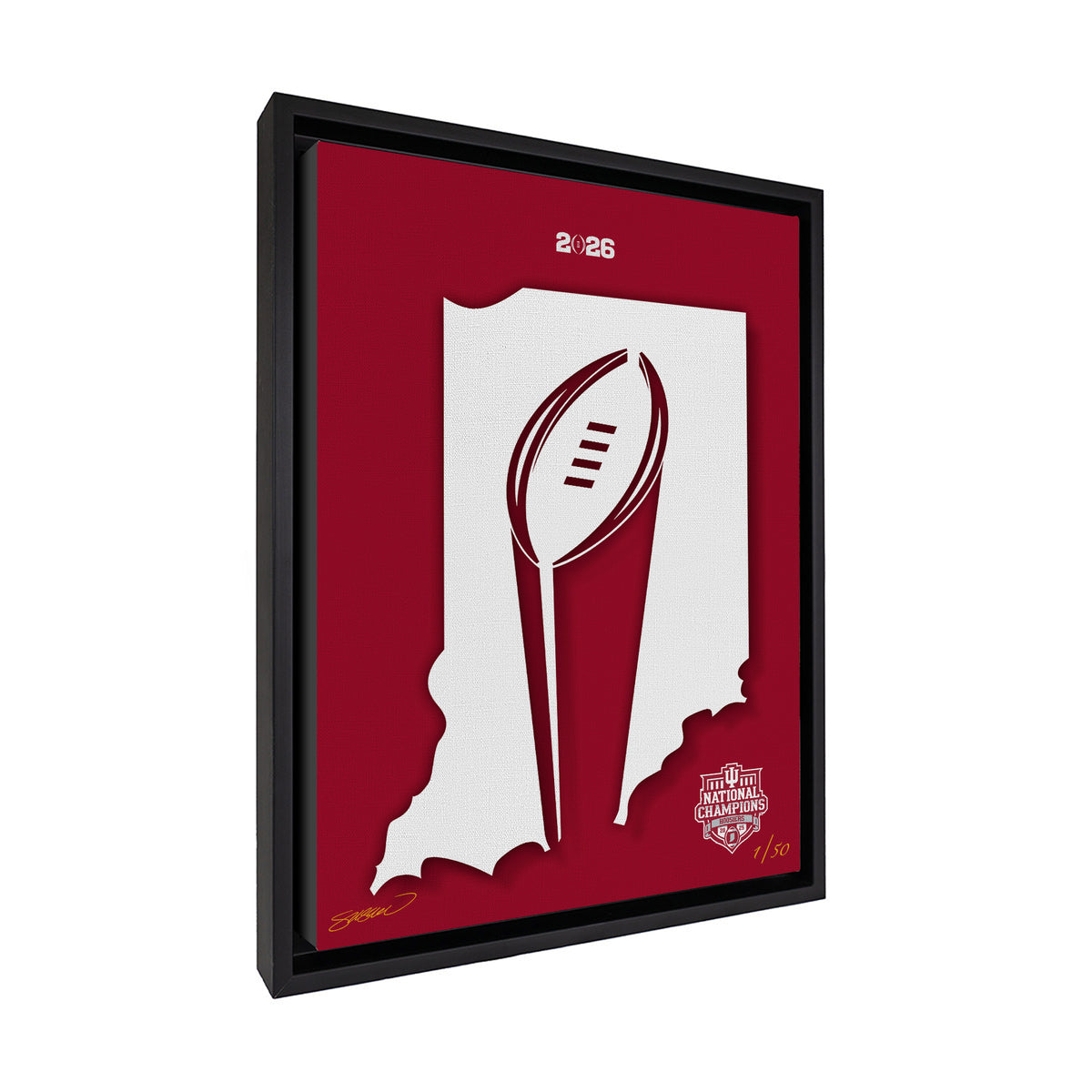 Minimalist College Football Champions 2025 Limited Edition Art Print