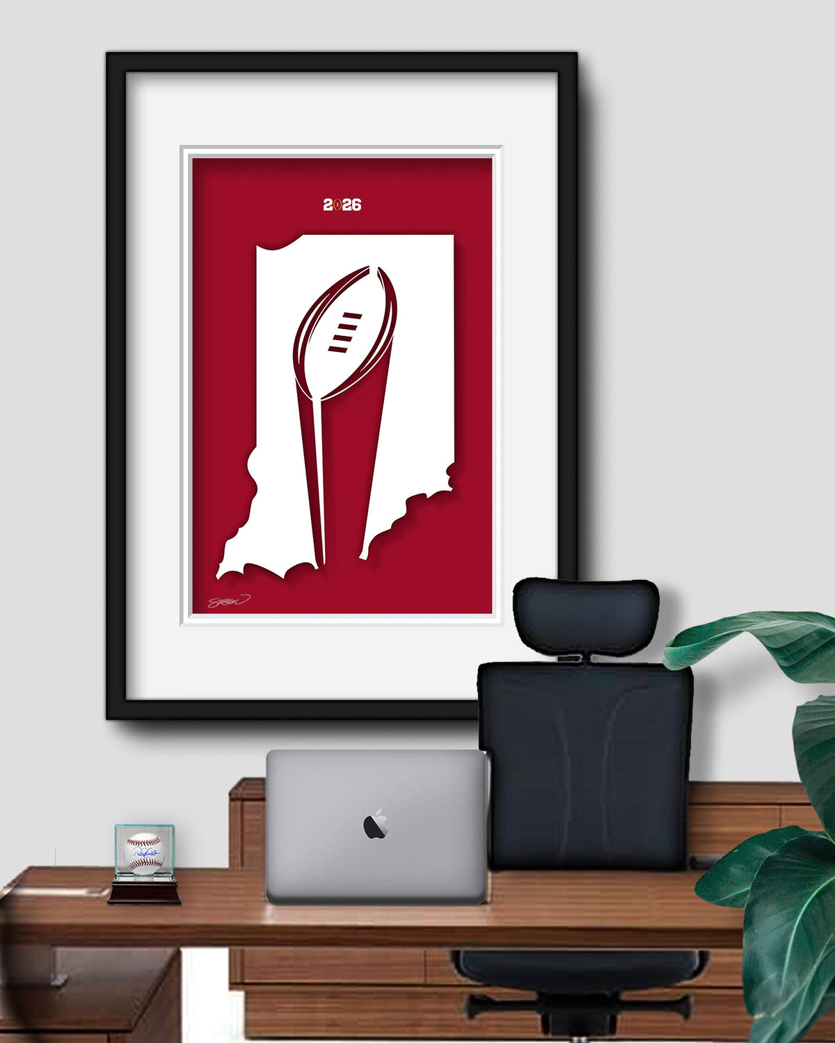 Minimalist College Football Champions 2025 Limited Edition Art Print
