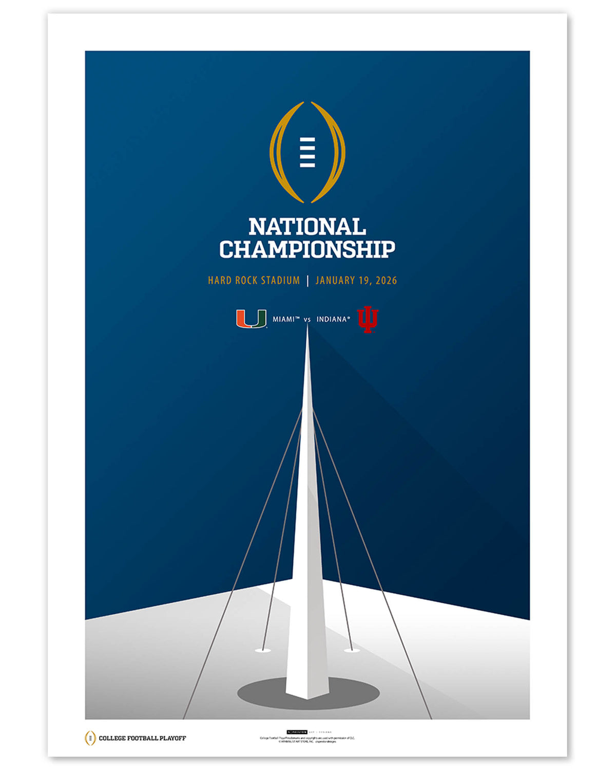 Minimalist Hard Rock Stadium - 2026 College Football Playoff Championship Game