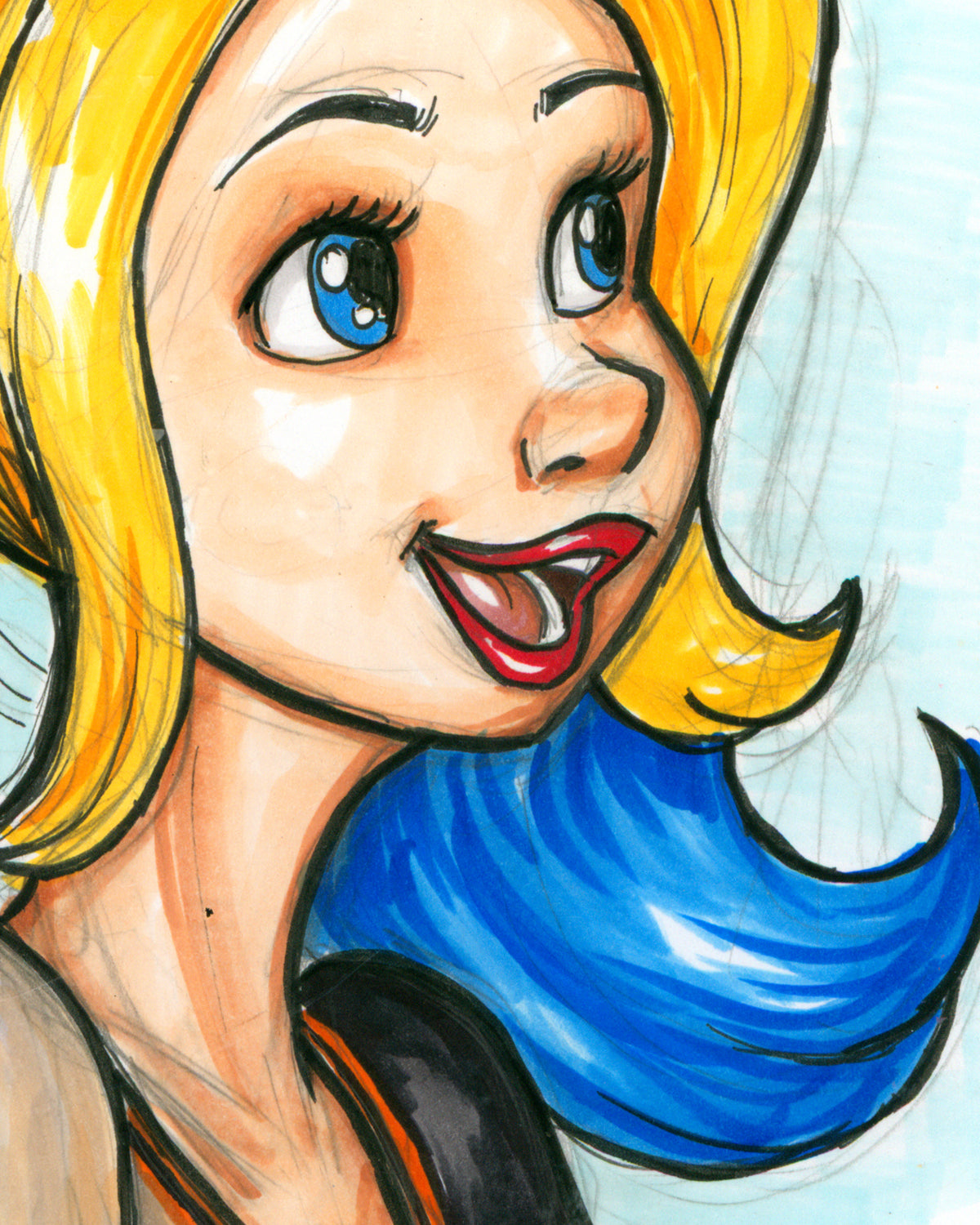 ORIGINAL ART - Giants Harley Quinn Sketch CGC 8.5 Comic Book