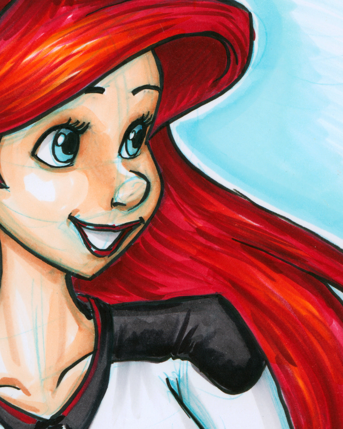 ORIGINAL ART - Devils Ariel Sketch CGC 9.8 Lucky Devils #1 Comic Book