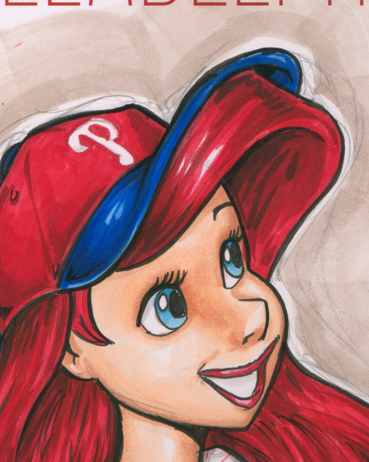 ORIGINAL ART - Philliess Ariel Sketch CGC 9.8 Killadelphia #19 Comic Book