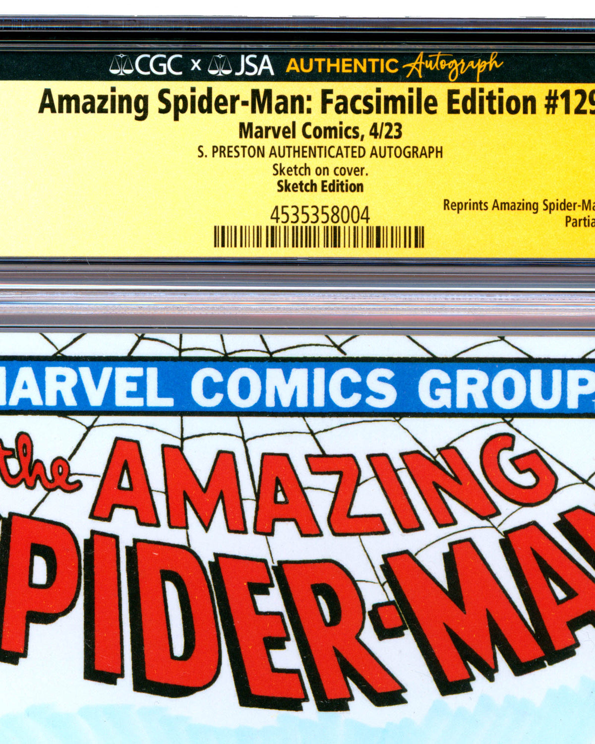 ORIGINAL ART - Mary Jane Ariel Sketch CGC 9.8 Signature Series Spiderman #129 Comic Book