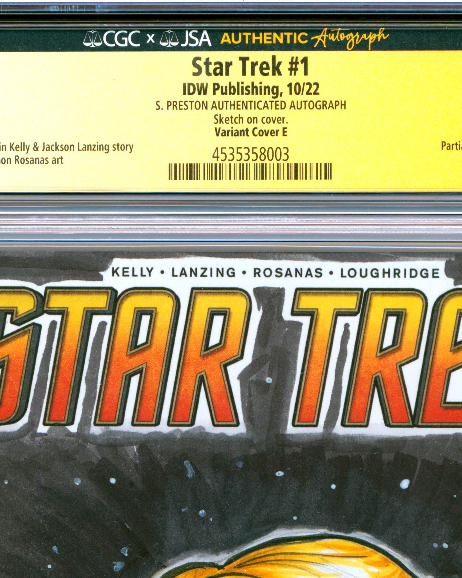 ORIGINAL ART - Seven of Nine Sketch CGC 9.4 Signature Series Star