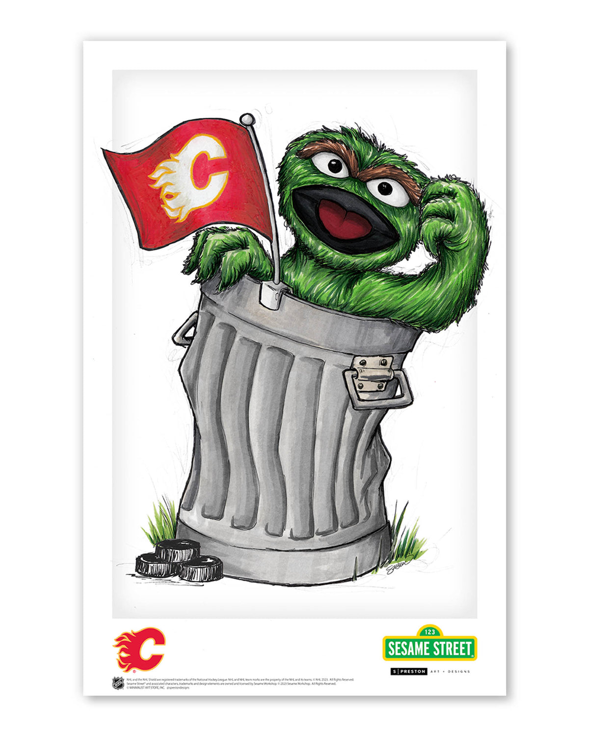 Oscar Rep Your Colours x NHL Flames Limited Edition Art Print