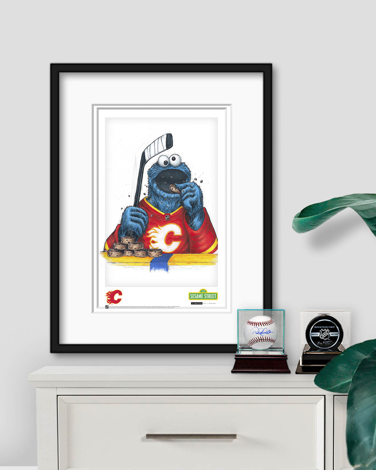 Cookie Monster x NHL Flames Limited Edition Art Print
