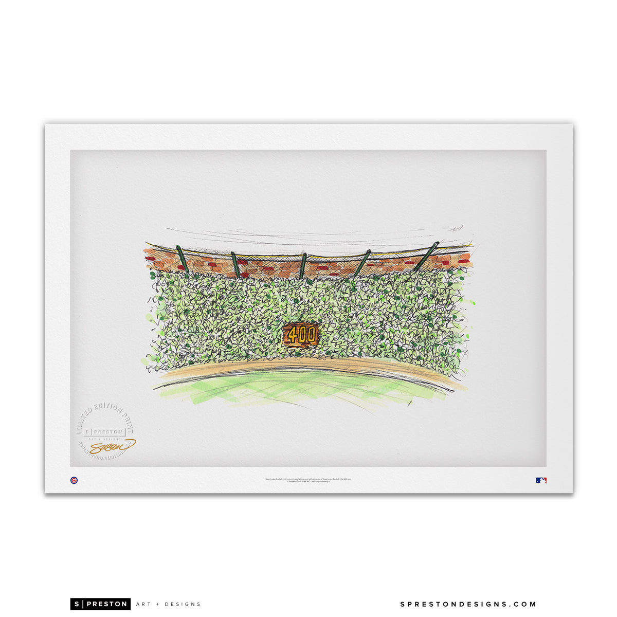 Wrigley Field Ink Sketch