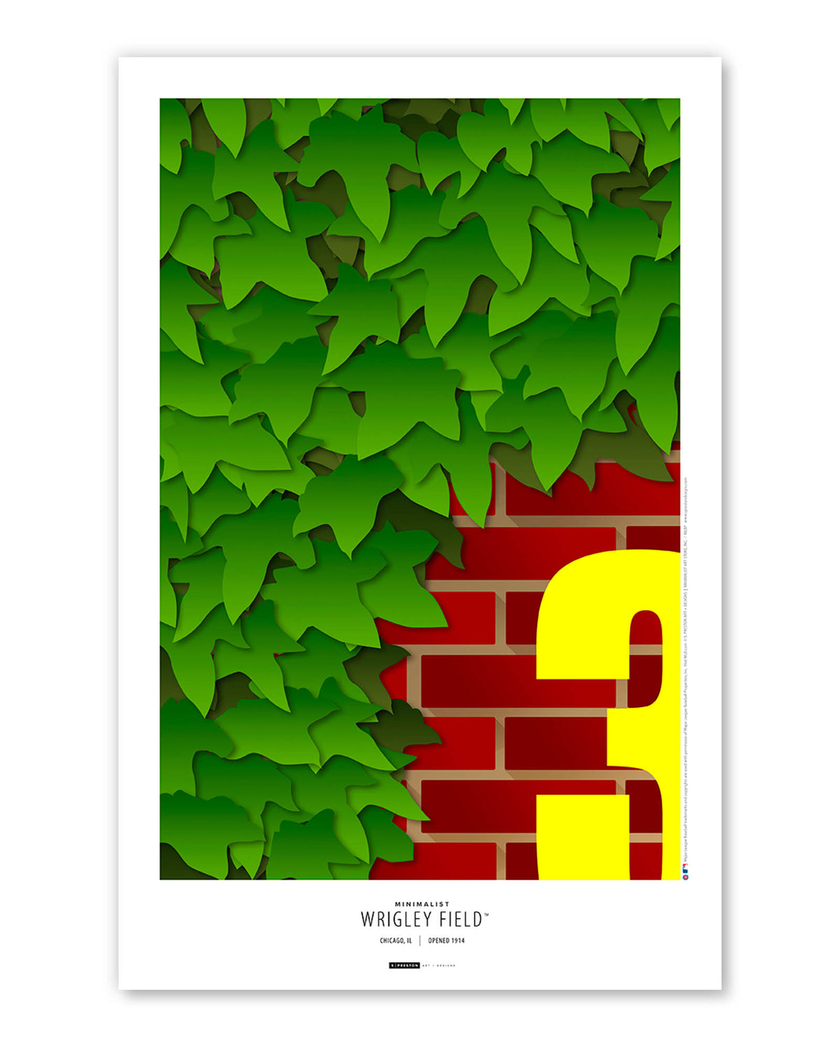 Minimalist Wrigley Field Art Print