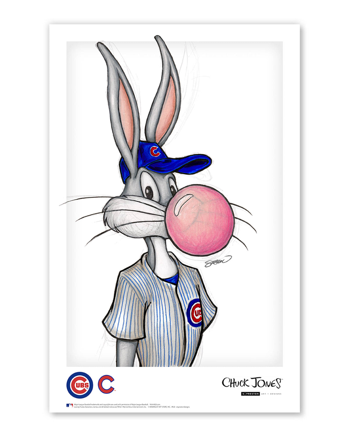 Bubblegum Bugs x MLB Cubs Limited Edition Art Print
