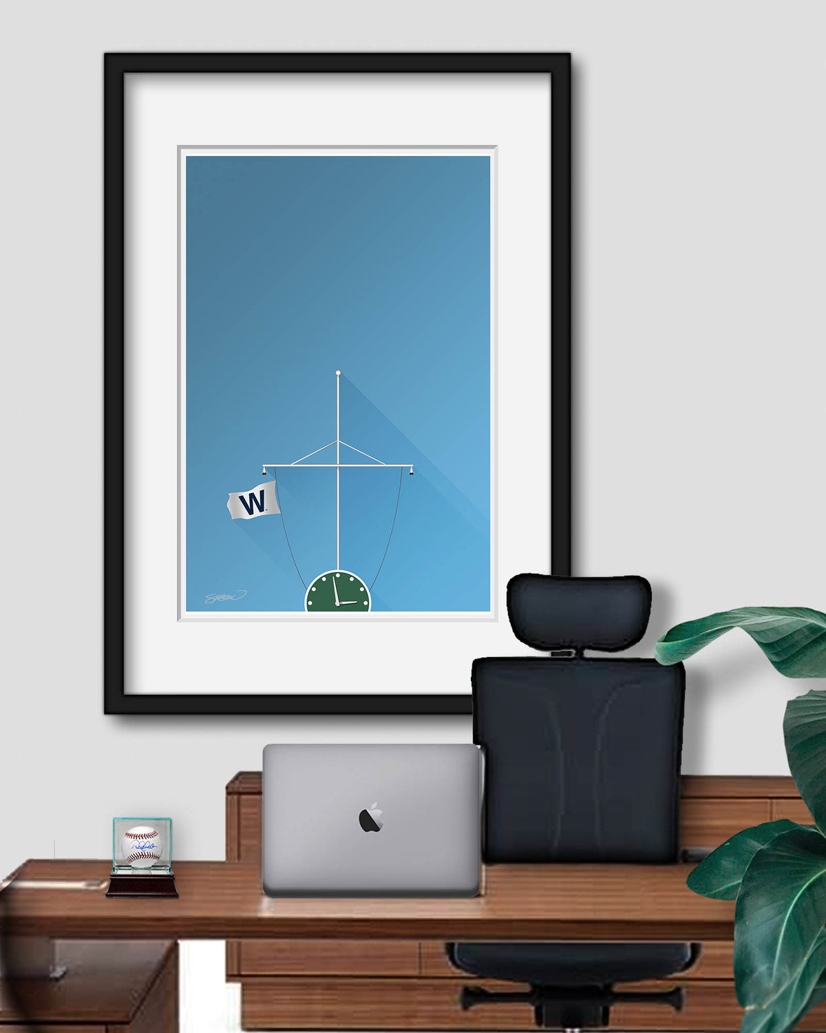 Minimalist Wrigley Field Fine Art Print