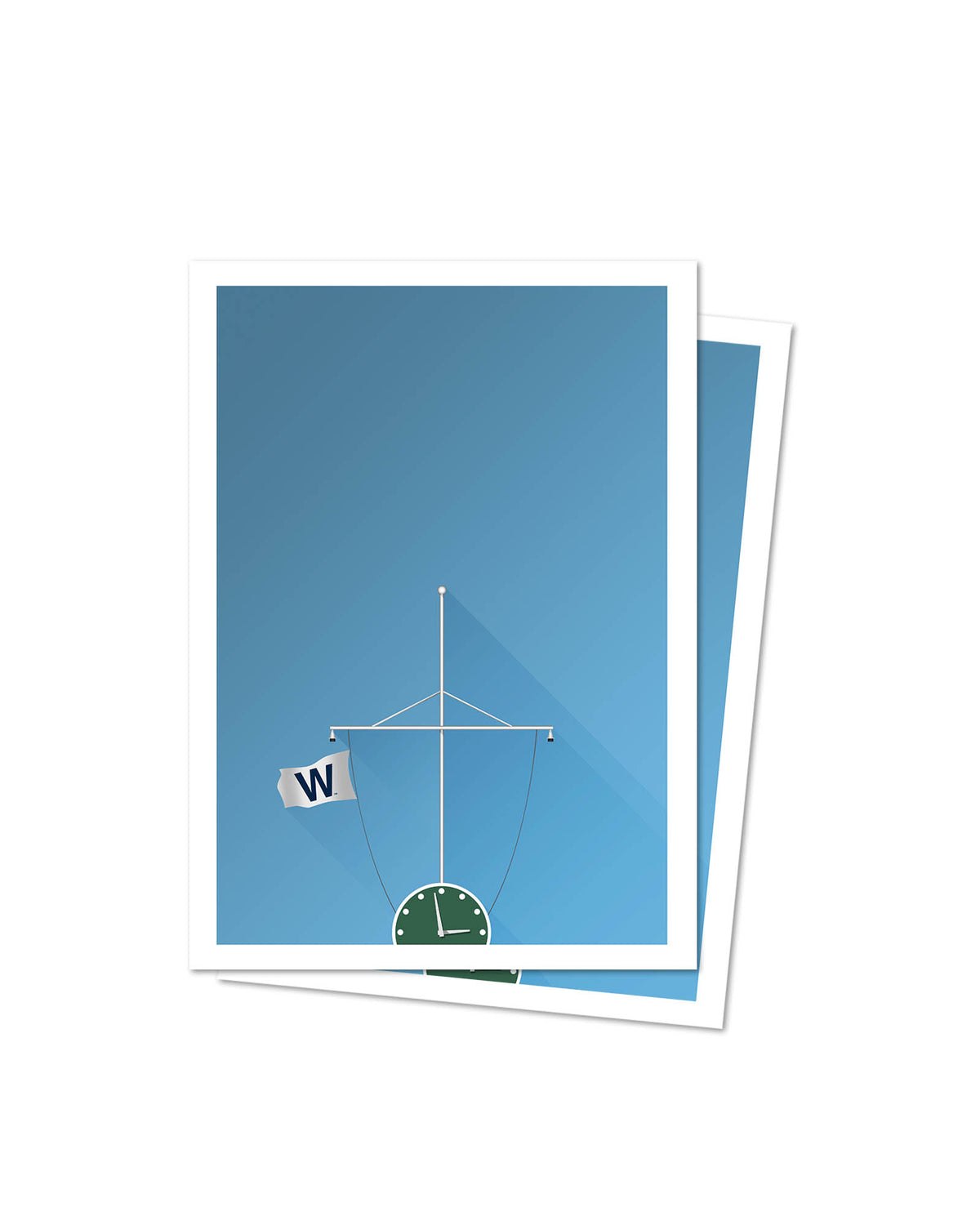 Minimalist Wrigley Field Postcard