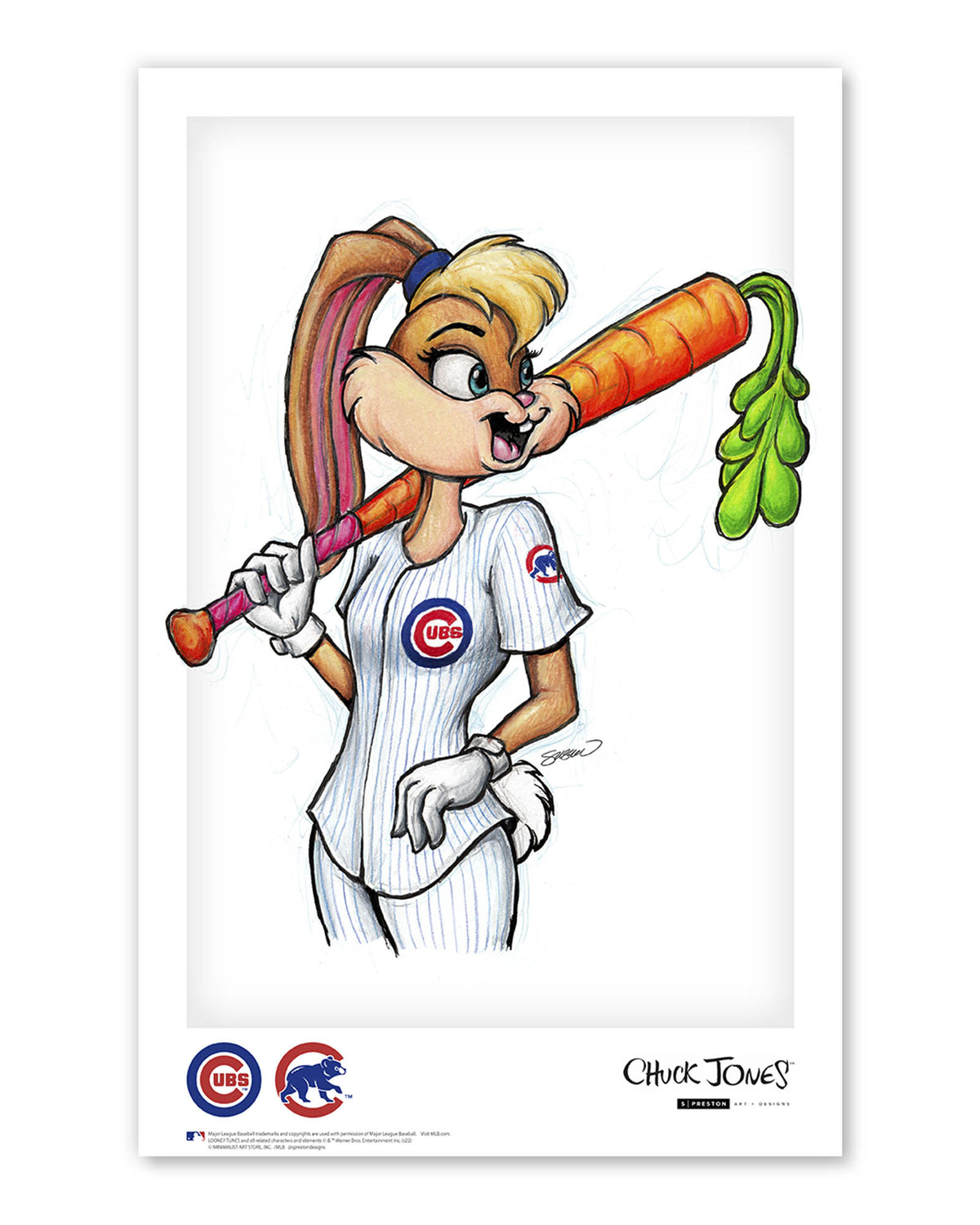 Lola Bunny x MLB Cubs Limited Edition Art Print