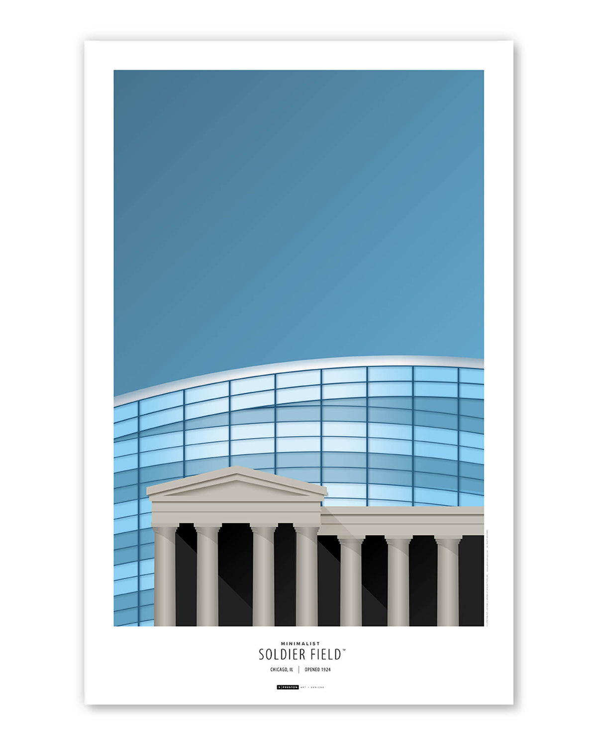 Minimalist Soldier Field Art Print