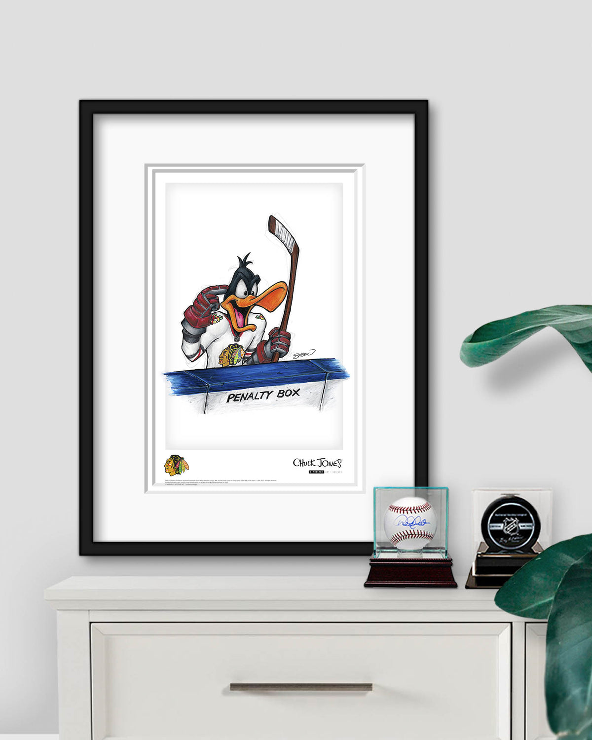 Duck Season Hockey Season x NHL Blackhawks Daffy Duck Limited Edition Art Print