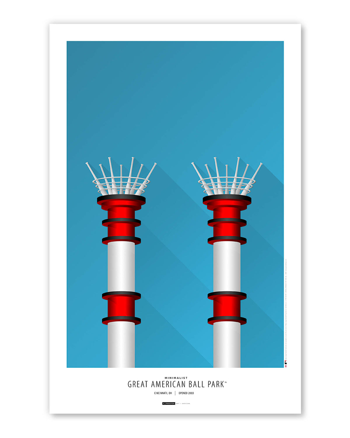 Minimalist Great American Ball Park Fine Art Print