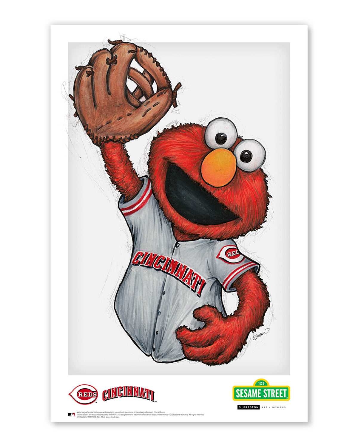 ELMO x MLB Reds Limited Edition Art Print
