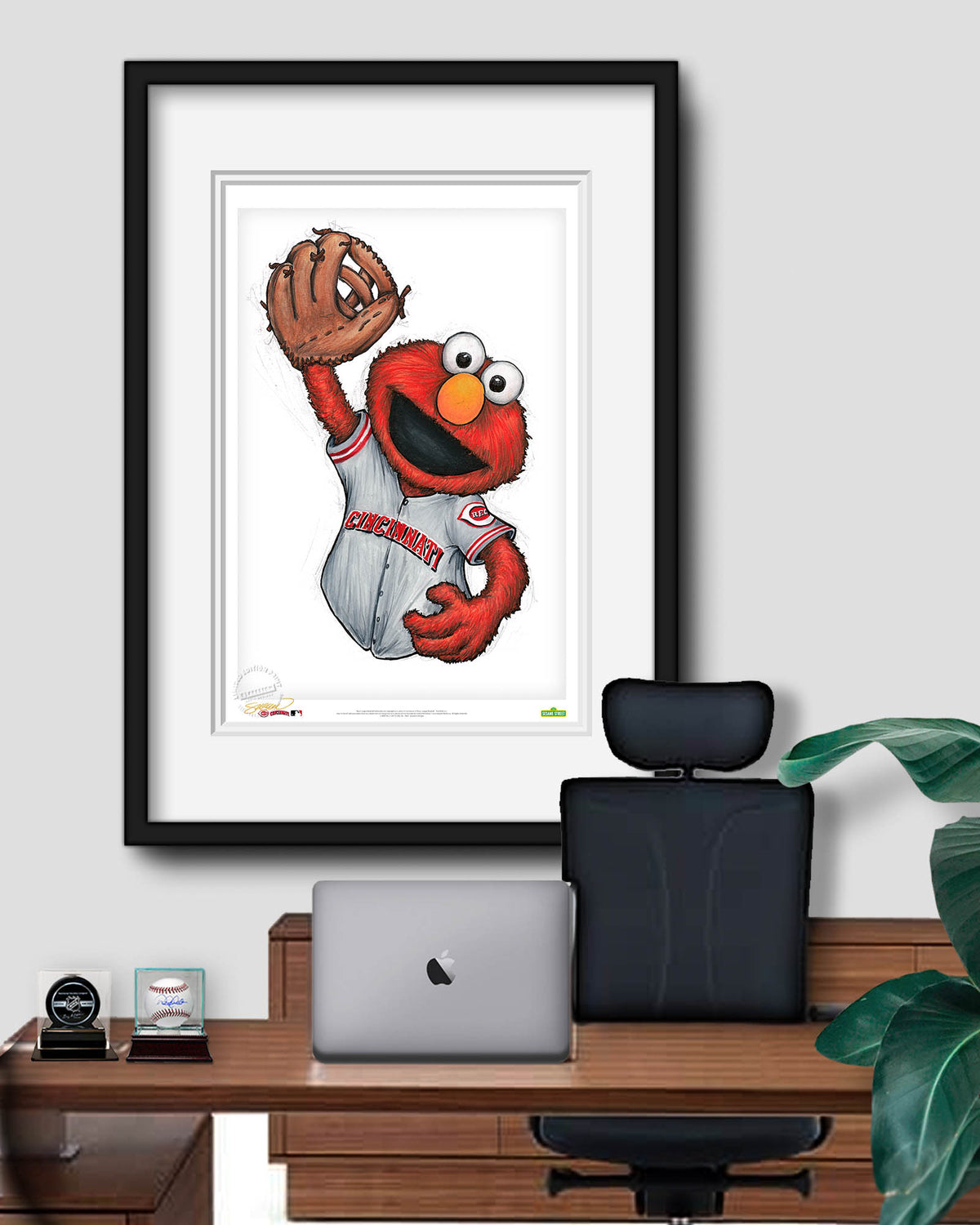 ELMO x MLB Reds Limited Edition Fine Art Print
