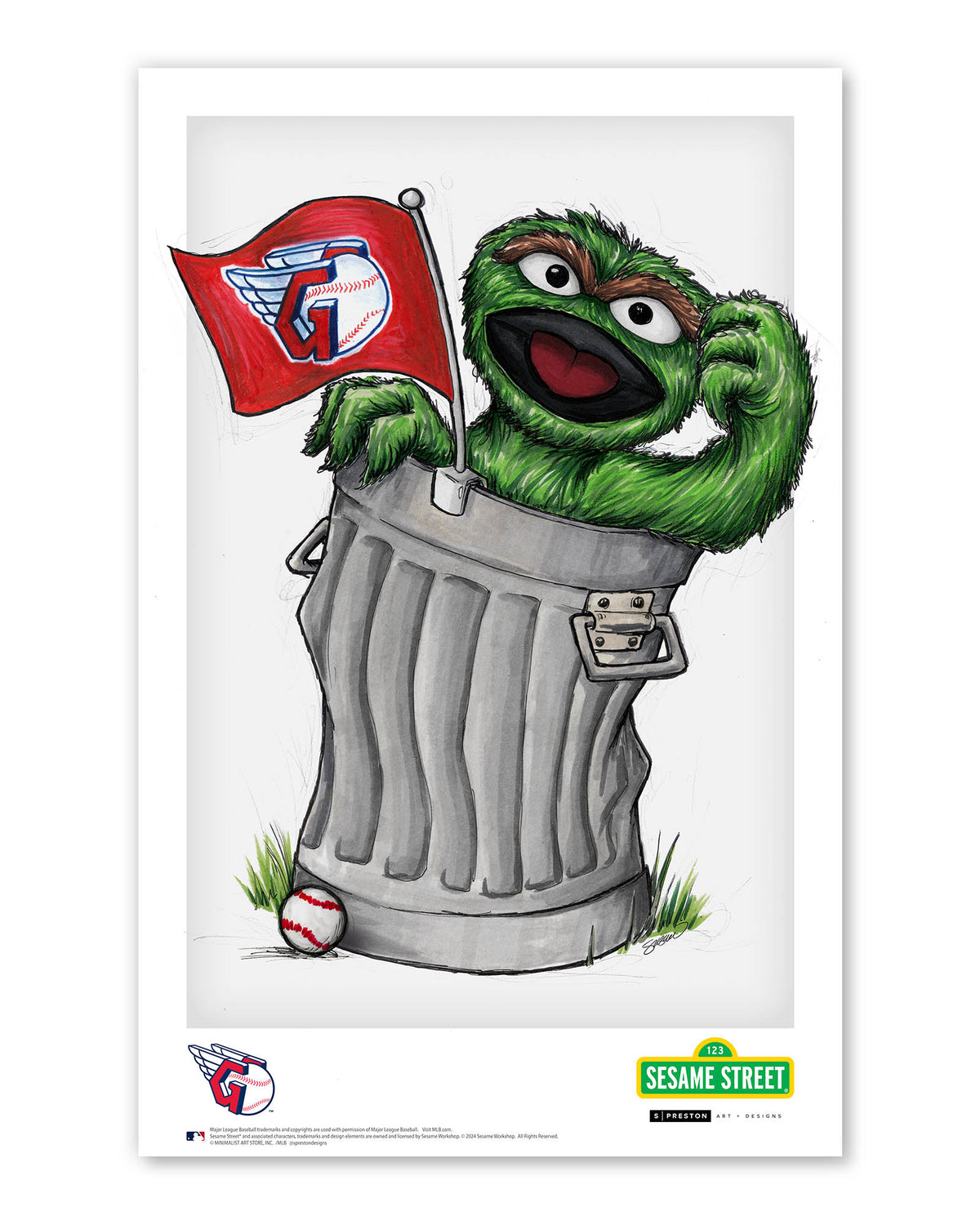 Oscar Rep Your Colours x MLB Guardians Limited Edition Art Print