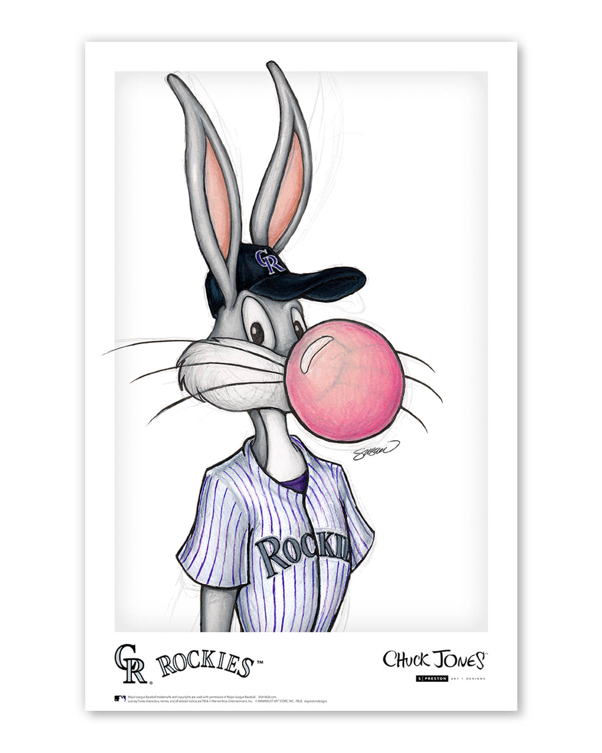 Bubblegum Bugs x MLB Rockies Limited Edition Art Print