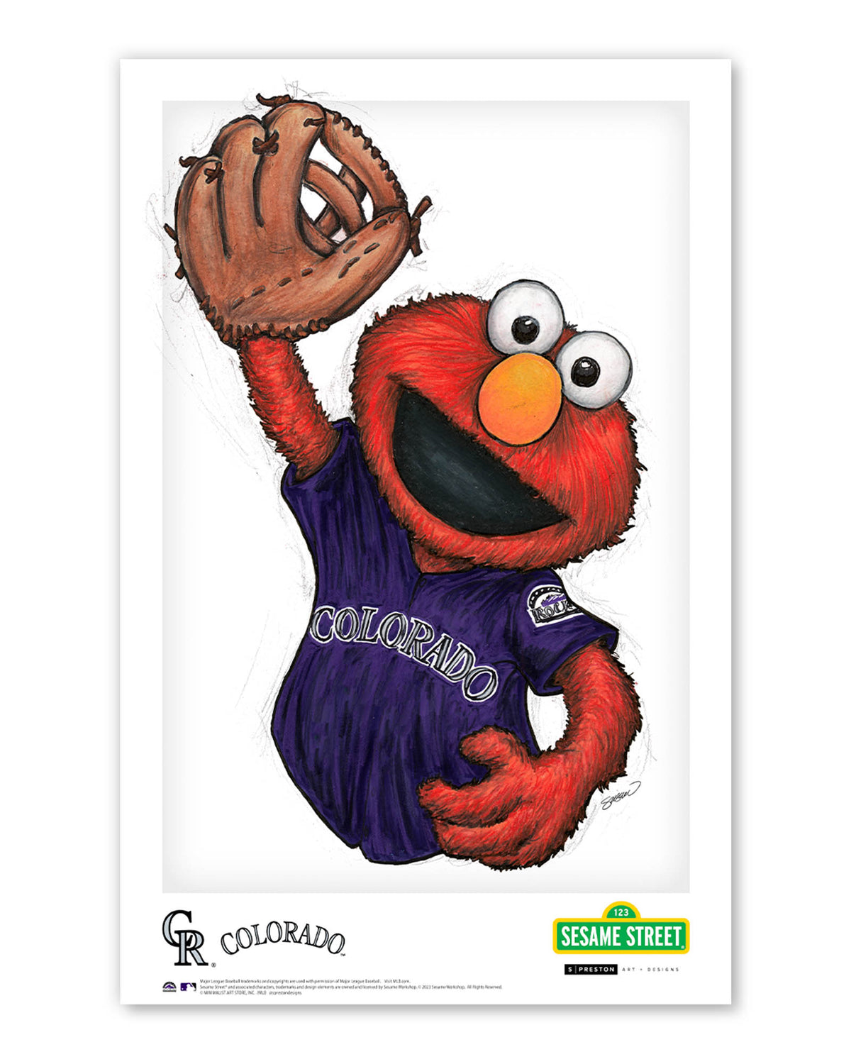 ELMO x MLB Rockies Limited Edition Art Print